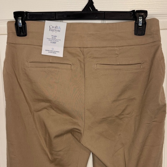 NWT Croft & Barrow Straight Fit Mid Rise Pants - Picture 7 of 7